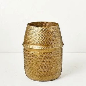 Opal house Jungalow gold wastebasket NEW